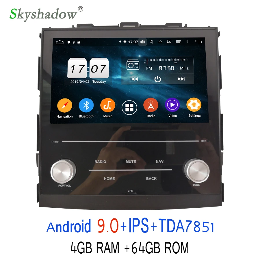 Top DSP IPS Android 9.0 4GB RAM 64GB ROM 8 Core Car DVD Player navi GPS Map RDS Radio wifi LTE Bluetooth 4.2 For Subaru Impreza XV 0