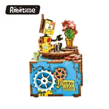 Robotime музыкальная шкатулка Сделай Сам machinaruim деревянные головоломки Миниатюра ручной работы AM305