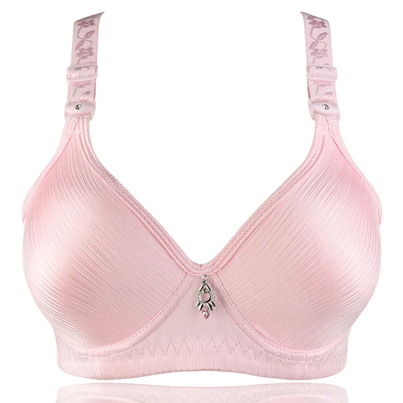 2018 Plus Size Women's Health Sexy Push-Up Bra Wire Free Adjusted Thin B C 3/4 Cup Big Size Bras Female Lingerie 36 38-44 0026
