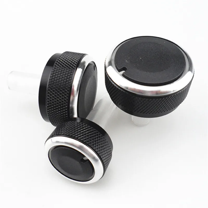 

3 PIECES Aluminum Alloy Air Conditioner Button AC Knob Temperature Control for volkswagen vw passat b5 golf 4 auto accessories f