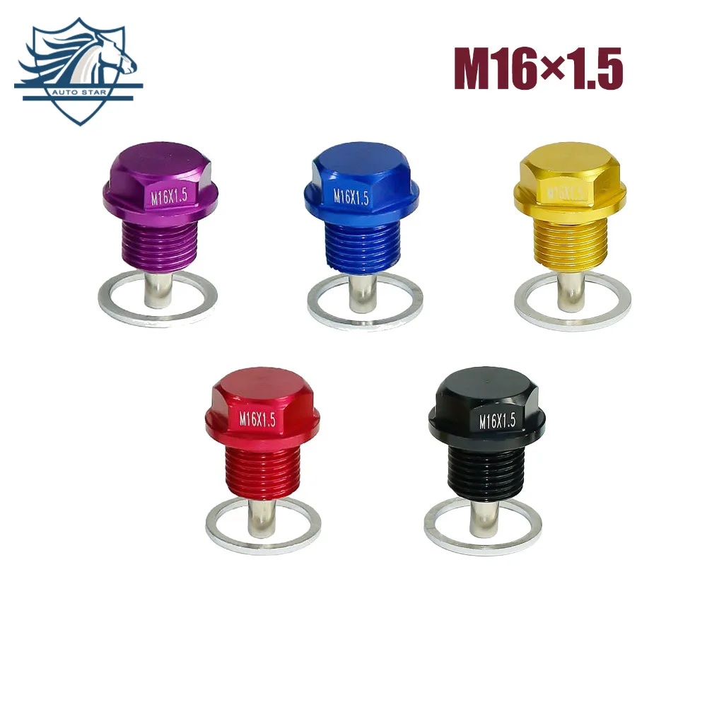 

M16*1.5 Magnetic Oil Drain Plug Motorcycle Sump Magnetism Screw Nut Racing Bolts Fit for Honda/Acura/Mazda/Mitsubishi/Suzuki