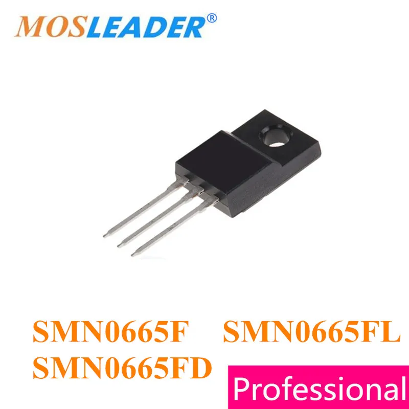 

Mosleader 50pcs TO220F SMN0665F SMN0665FL SMN0665FD N-Channel 650V 5.5A High quality Mosfets