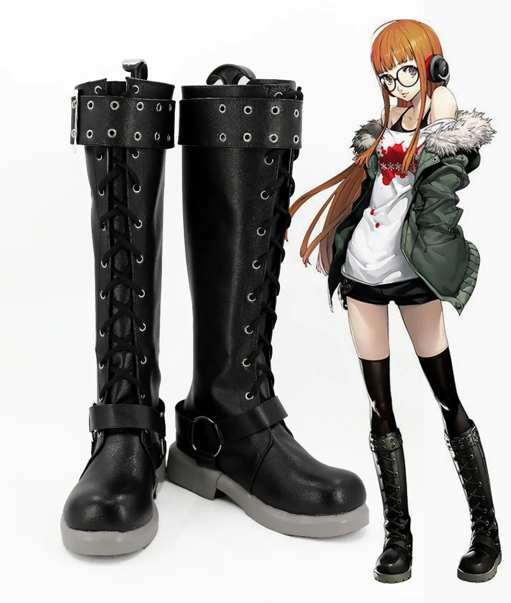 P5/обувь футаба Сакура; ботинки для костюмированной вечеринки Persona 5; обувь для костюмированной вечеринки на заказ