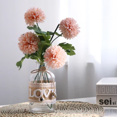 Ins пастырской стеклянная ваза+ искусственный цветок орнамент дома ремесло искусственный цветок растение горшок Свадебная вечеринка украшение стола аксессуары - Цвет: style6