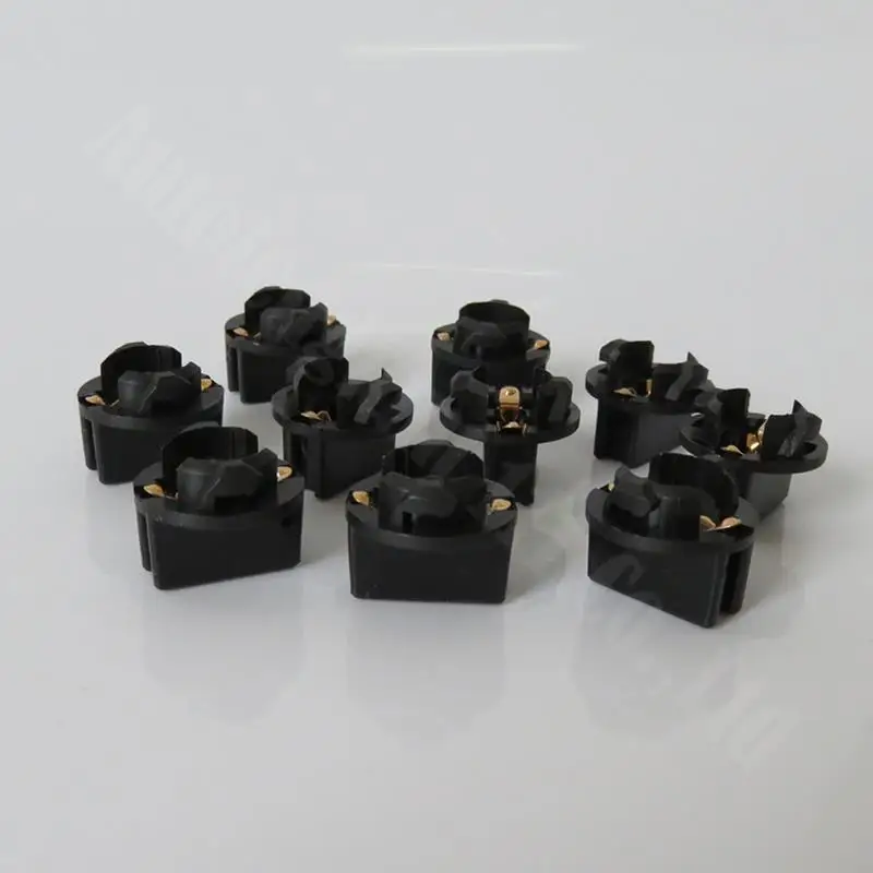 

WLJH T10 1/2" Universal Double Contact Instrument Panel Cluster Light Socket 501 168 194 2825 T10 W5W Twist Lock Wedge Bases 10x