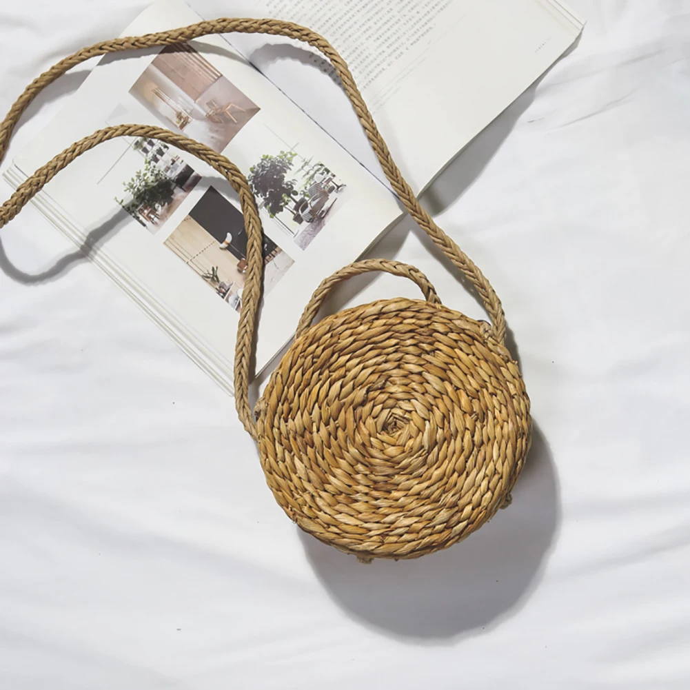 Круглые соломенные сумки для женщин пляжная сумка коробка Лето ротанга Bolsa ручной работы Тканые Bolsos Mujer БАЛИЙСКАЯ сумка круг Богемская сумочка