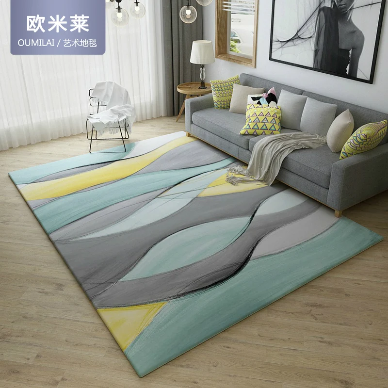 Home Textile Rug Nordic Geometric Minimalist Abstract Art Flannel