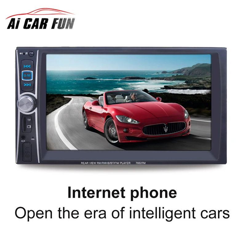 

7'' HD 2 Din Car Radio MP5 Player Touch Screen Bluetooth Phone Link Smart Phone Stereo Radio Player MP3/MP4/Audio/Video/USB