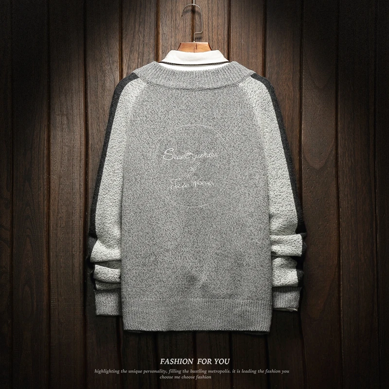 Christmas Men Sweaters Winter Clothes 2019 Plus Size Asian M-4XL 5XL 6XL Japan Style Casual Standard Designer  Pullovers