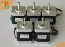 Лучший Продавец! Wantai 5 ШТ., 2 фазы, 4-проводной Nema 17 Шаговый Двигатель с 4000g. cm, 1.7A ЧПУ Робот 3D Reprap Принтер (CE, ROSH) 42BYGHW609