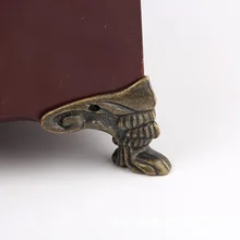 10 шт., антикварные резные мебельные ножки, деревянные ножки для ящика, четыре стороны, декоративная защитная коробка, шпилька, ножки, аксессуары для рукоделия