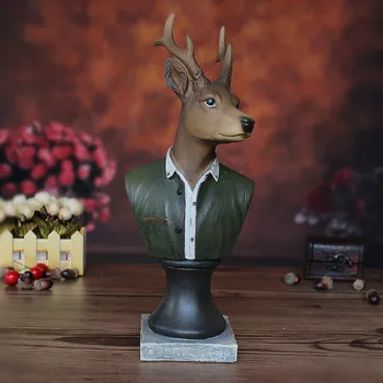 

High-grade resin crafts deer ornaments American country gentleman Strange new creative gifts home decorations