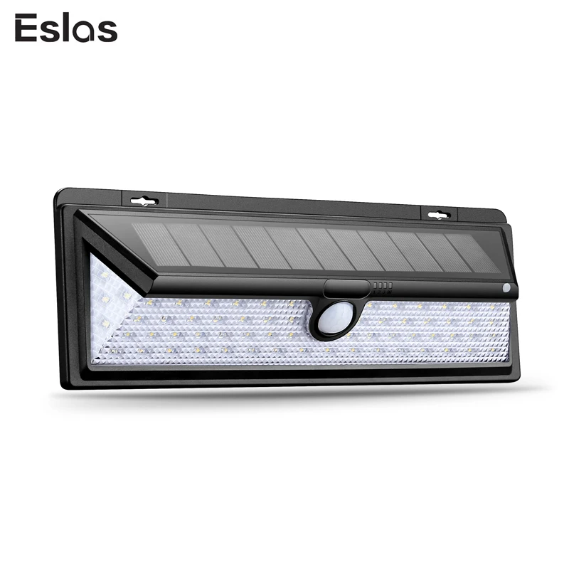 

Eslas 66 LEDs Solar Light Motion Sensor Waterproof IP65 3 Modes Dimmable Wall Light for Garden Yard Corridor