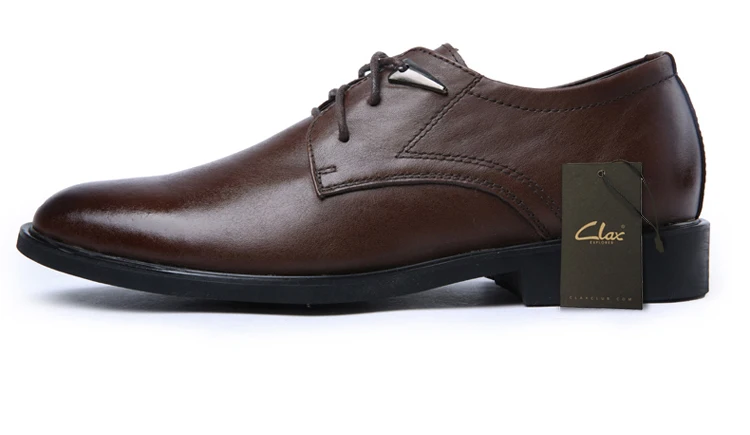 CLAX/Мужская официальная обувь из натуральной кожи; сезон весна-осень; офисные туфли; мужские черные кожаные модельные туфли; классическая итальянская обувь