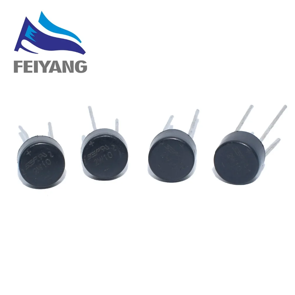 

10PCS/Lot New 2W10 2A 1000V Diode Bridge Rectifier replace 2W06 2W08