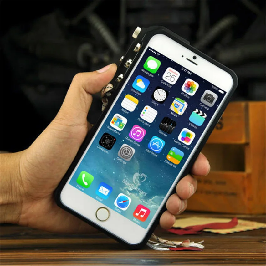 Pаспродажа Металлический бампер для iPhone 7, 8 Plus, iPhone x, xs, max, чехол на руку, авиационный алюминиевый бампер, чехол для телефона, тактическая версия
