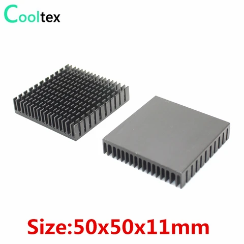offer)  2pcs/lot  50x50x11mm Aluminum  HeatSink  Heat Sink radiator  for electronic Chip LED RAM COOLER cooling