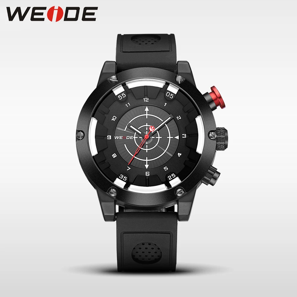 WEIDE Роскошные оригинальные силиконовые часы кварцевые мужские спортивные шокер
