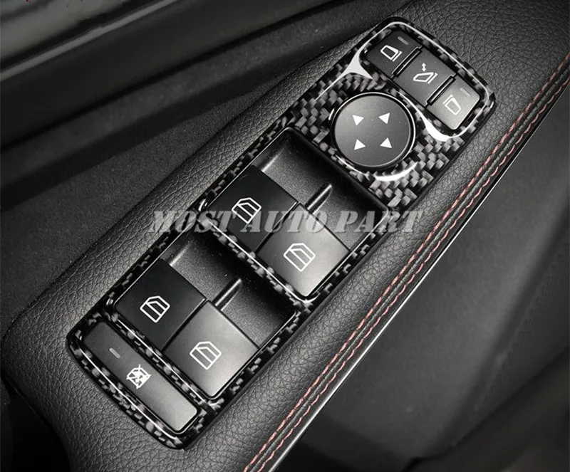 Для Benz GLE W166 C292 GLS X166 карбоновое волокно автомобиля двери окна кнопки накладка