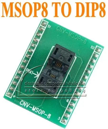 2 шт./лот MSOP8 для DIP8 программатор IC адаптер плата с разъемом PCB