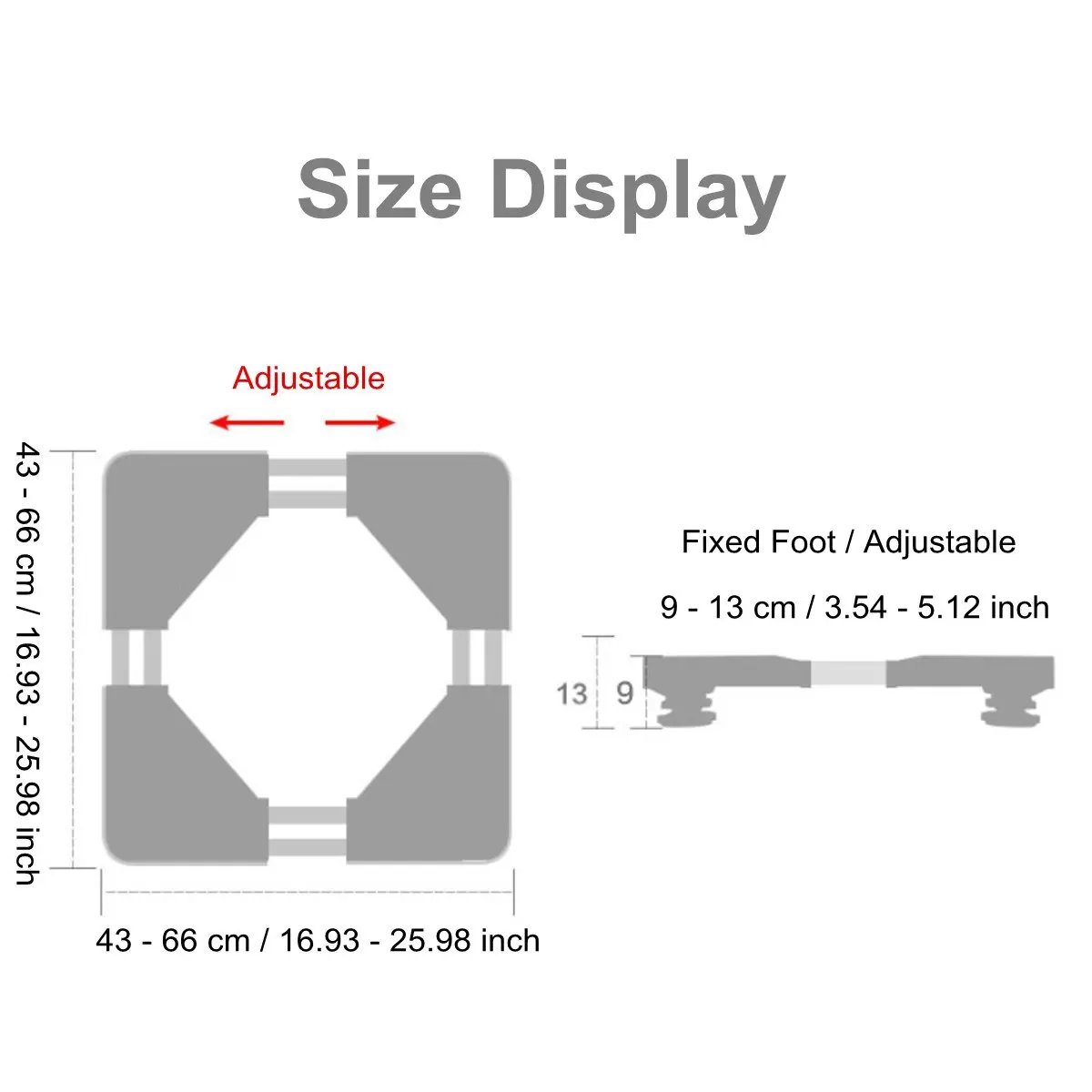 Billig Waschmaschine Boden Stehen Verstellbare Beweglichen Basis Halter für Kühlschrank Kühlschrank Universal Maschine Wagen Montieren 2 Muster