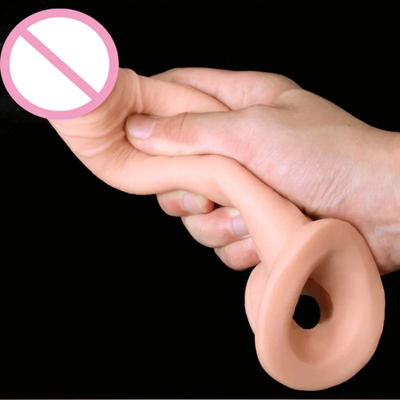 Супер мягкие силиконовые удлинитель пениса презервативы многократного использования Секс-игрушки для Для мужчин на Дик Мошонка