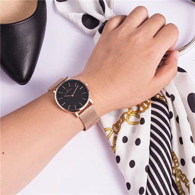 Новинка, роскошные женские часы, ультра тонкий стальной ремень, мужские и женские Универсальные часы, женские модные наручные часы, Relogio Feminino - Цвет: Women Gold 1