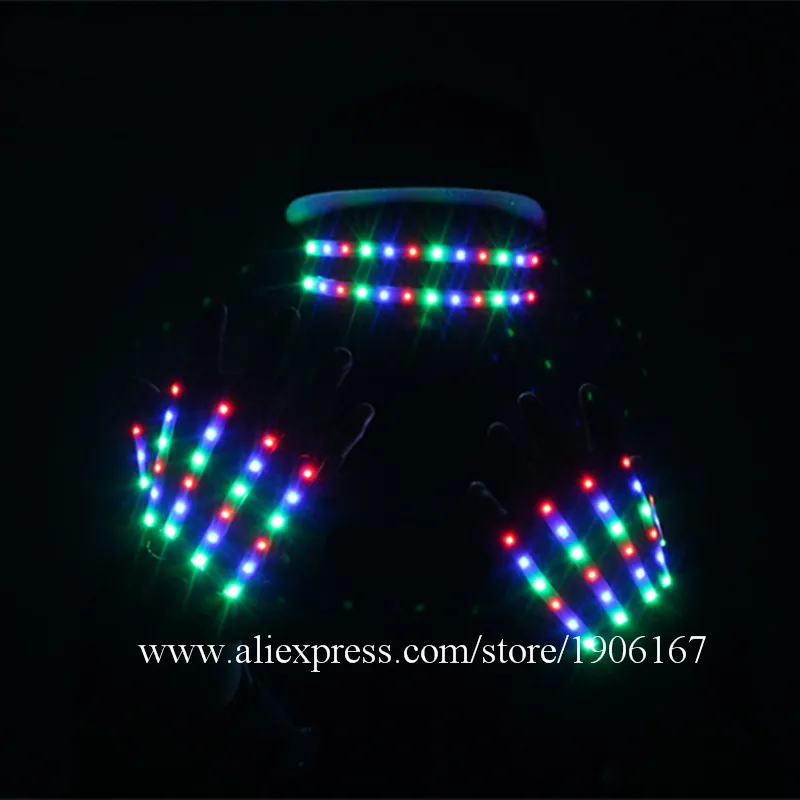 Creative LED Color Gloves Vibrating Glowing Glasses Music Festival Bar Nightclub Performance Fluorescent Dance Props1