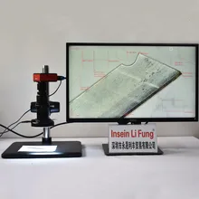 FHD SONY Sensor 2K 1080P Measurement Camera HDMI Video Microscope Continuous Zoom Magnifier Metal Watch Chip PCB Inspection