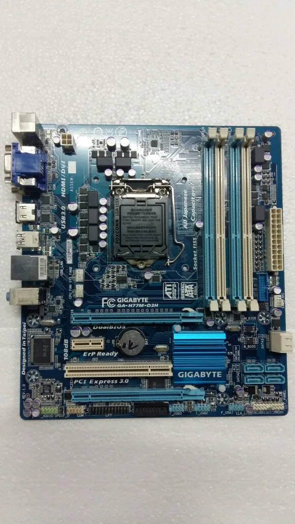 

original motherboard Gigabyte GA-H77M-D3H DDR3 LGA 1155 USB2.0 USB3.0 32GB SATA III H77M-D3H Desktop motherboard Free shipping