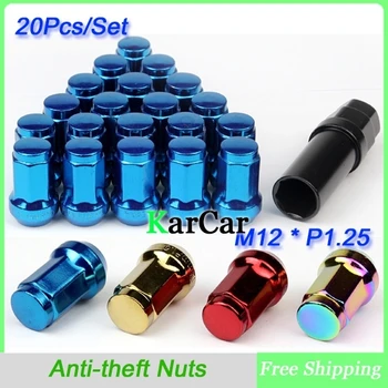 

Wheel Nuts M12x1.25 Heptagon For Car Anti theft Nuts 1.25 Wheel Lock Formula Lug Nuts Security Key Alloy Steel Closed End Nuts
