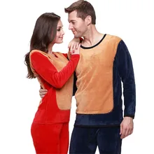 Теплые зимние Для женщин флисовые кальсоны для похудения сексуальные пижамы наборы Body Shaper женские длинные кальсоны красное Термальность нижнее белье