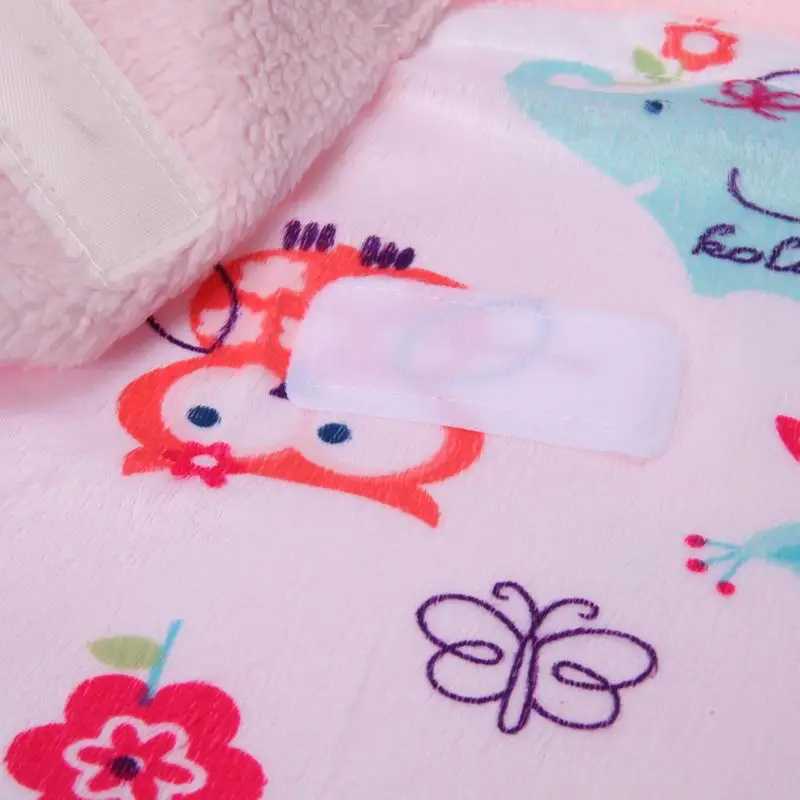 Зимняя теплая детская Пеленка, мягкая двухслойная короткая Коралловая флисовая детская спальная сумка, уплотненное одеяло для