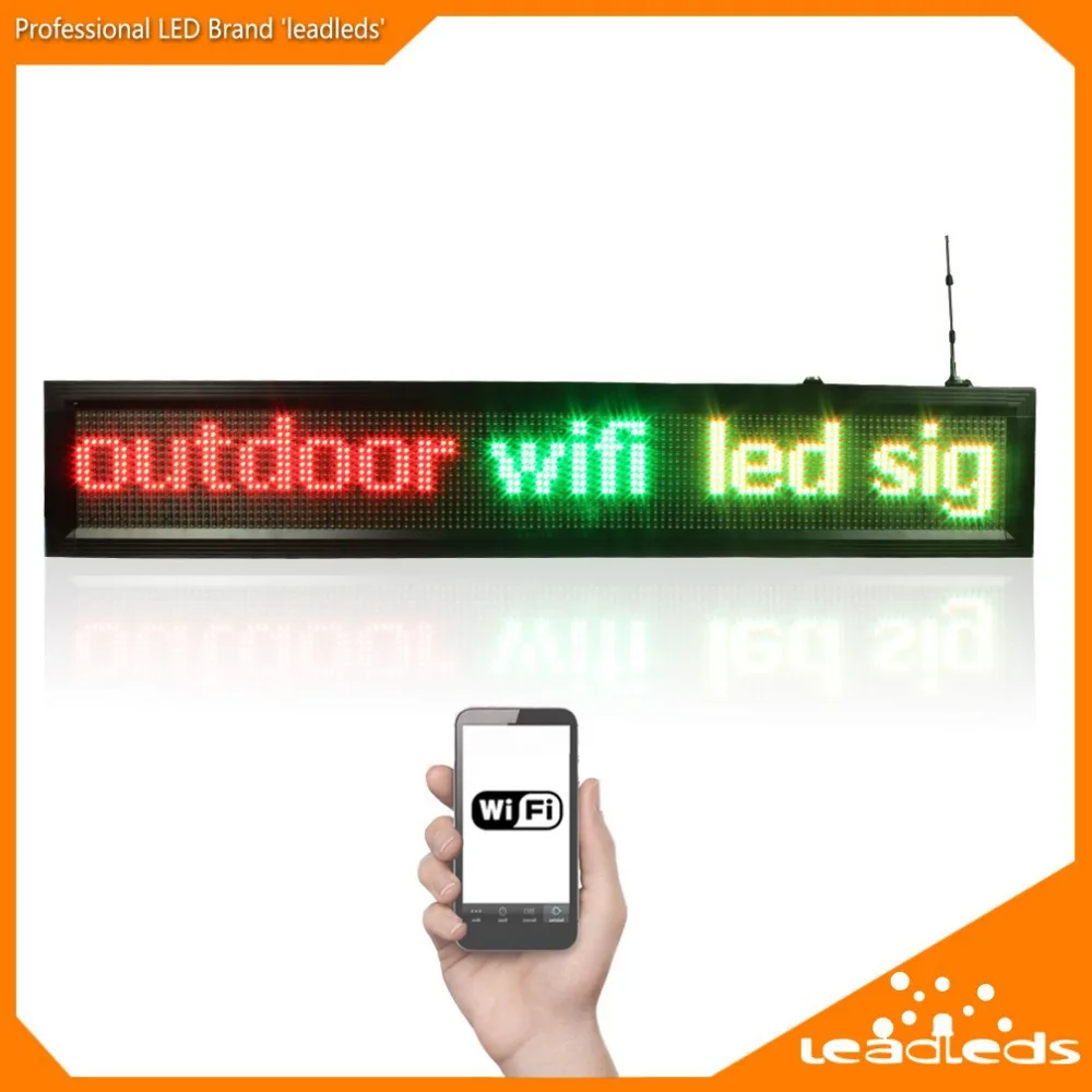 40 дюймов P10 открытый WIFI Пульт дистанционного управления Led Вывеска прокрутка