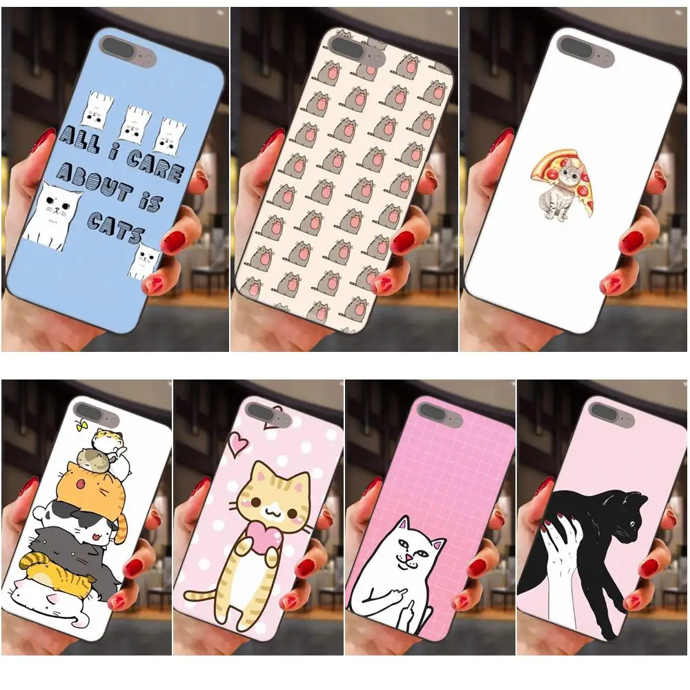 

For Xiaomi Redmi Note 2 3 4 4A 4X 5 5A 6 6A 7 Go Plus Pro S2 Y2 Soft Hipster Case Cat On Photo Copy Custom Hard