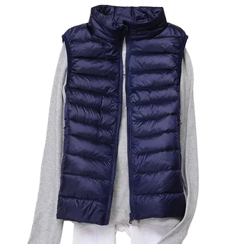 

2018 New Women Down Vest Coats 90% White Duck Down Sleeveless Jackets Plus Size Ultra Light Windproof Warm Waistcoat YP0896