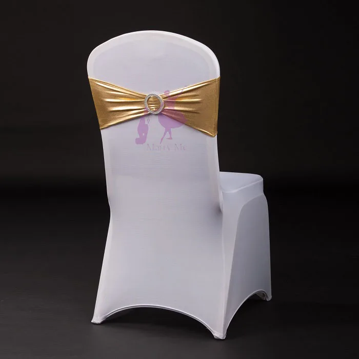 2016 new style100pcs High Quality Metalic Gold Chair Tie Bow for