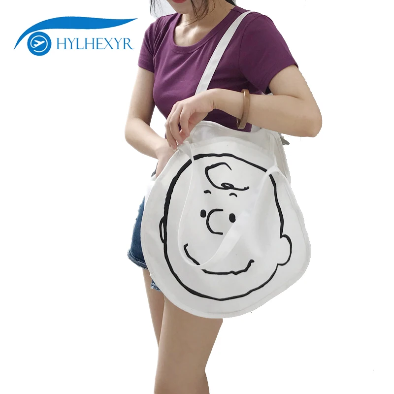 

Hylhexyr Cartoon Printing Canvas Shoulder Bag Casual Handbags Women Satchel Messenger Bags Travel Totes