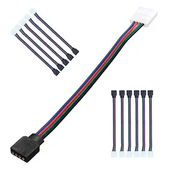 

[Seven Neon]Free Shipping 15cm strip to controller 4PIN 10mm FPBC 5050/3528 waterproof flexible LED RGB strip connector cable