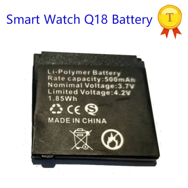 Оригинальная батарея 500 мАч для умных часов Q18 резервная батарея для Q18
