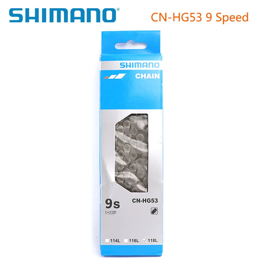 Shimano CN HG53 9 скоростей MTB цепь для дорожного велосипеда 118L цепь для горного велосипеда Shimano оригинальные товары Аксессуары для велосипеда