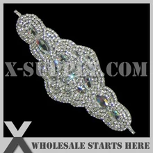 12 шт./лот) горный хрусталь аппликация из бисера патч для пользовательских свадебное платье украшения, X1-rat2151