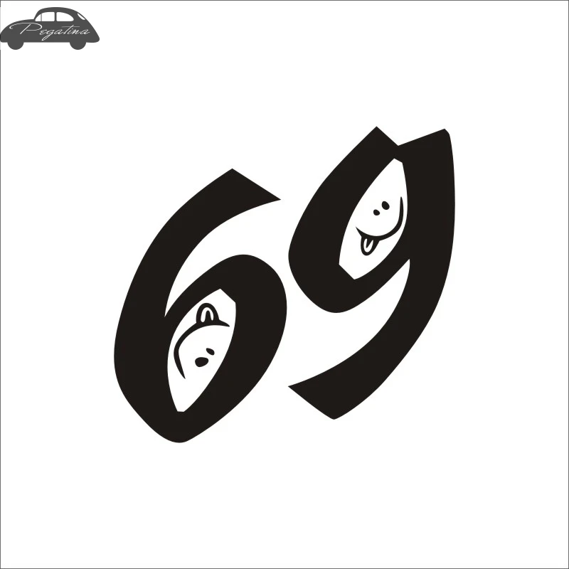 

Pegatina 69 Decal Funny Car Sticker Window Humor Bumper Motorcycle Car Decor Vinyl