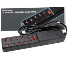 Высокое качество EU/US/UK/AU стандарты 10-портовый устройство для быстрой зарядки с usb-портом для офиса дома ряд штекер многофункциональная розетка 1,5 м Удлинительный провод