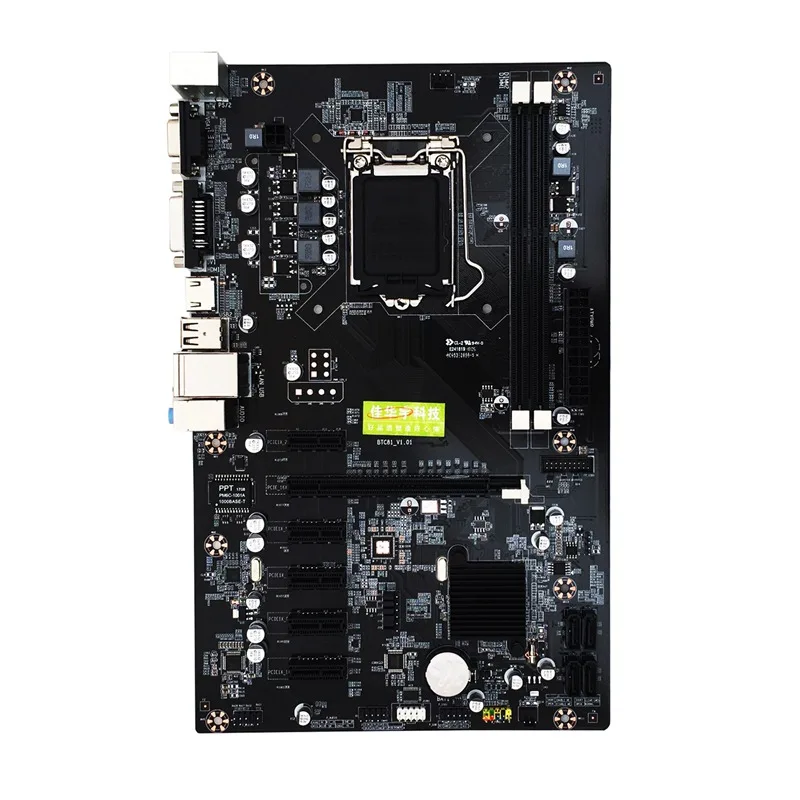 Jia Huayu H81 PRO BTC материнская плата 6 GPU горная установка LGA1150 процессор DDR3 Тип памяти