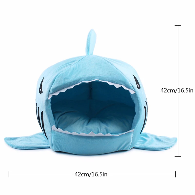 prativerdi Soft Dog House For Large Dog Warm Shark Dog House Tent High Quality Cotton Small Dog Cat Bed Puppy mat Pet hondenmand5