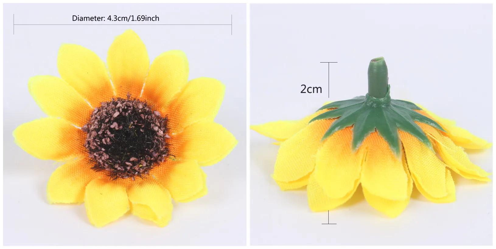 100 шт./лот 4 см мини шелковые подсолнухи искусственные головки цветов для свадебного украшения дома DIY ВЕНОК искусственные цветы для скрапбукинга