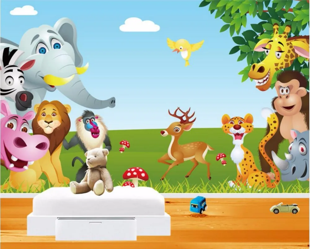 Mural personalizado foto 3d habitación papel tapiz dibujos animados