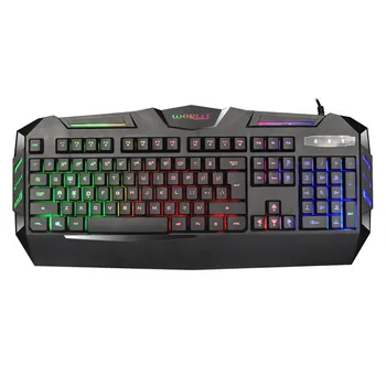

New Arrival Keyboard K3 USB Wired Illuminated Colorful LED Backlight Multimedia PC Computer Gaming Keyboard l920#3