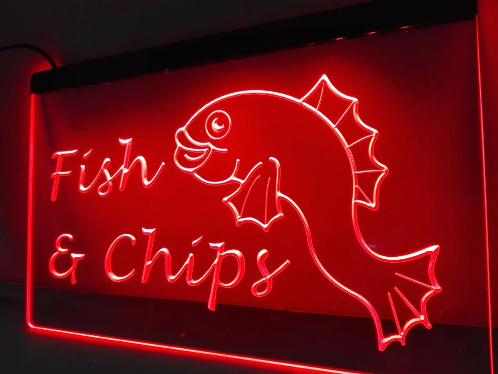 

LN035r- Fish & Chips LED Neon Light Sign